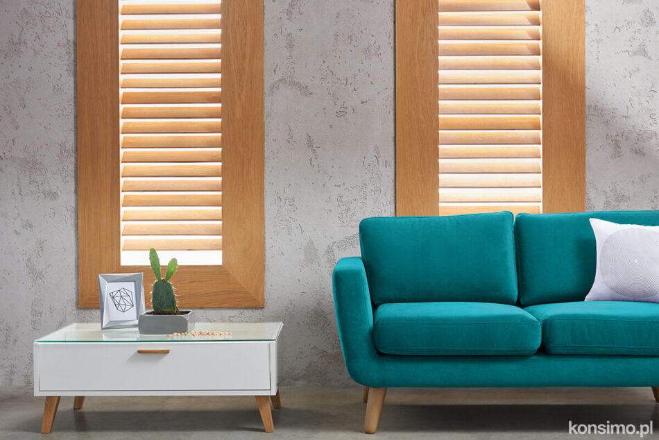 TAGIO Turkusowa skandynawska sofa 3 osobowa turkusowy - zdjęcie 10