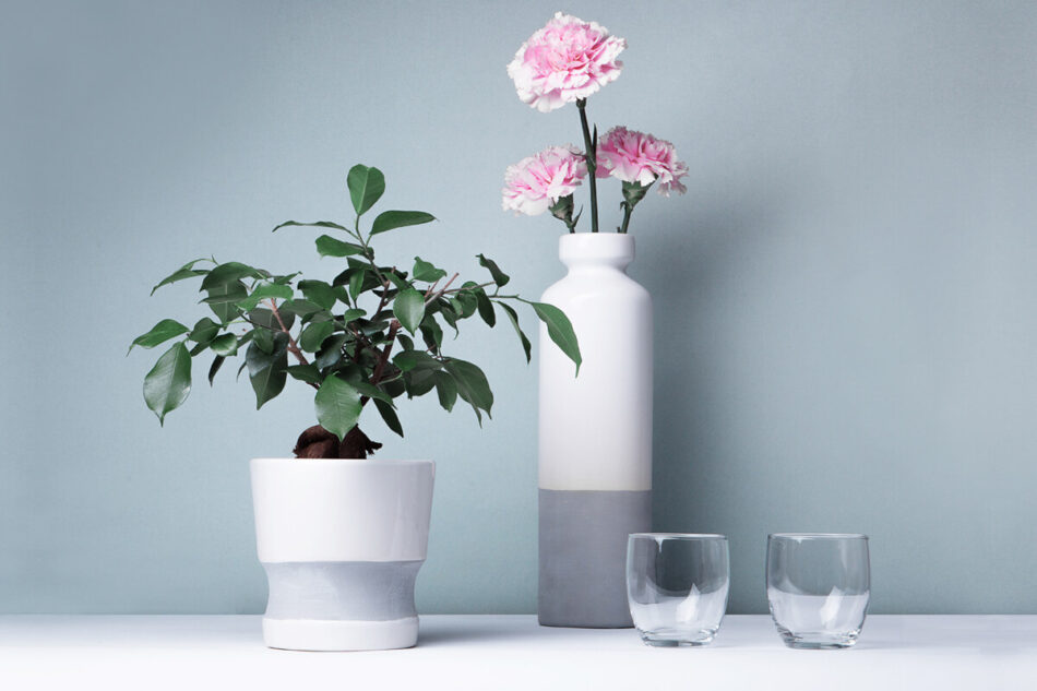 ERODI Wazon biały/szary - zdjęcie 1