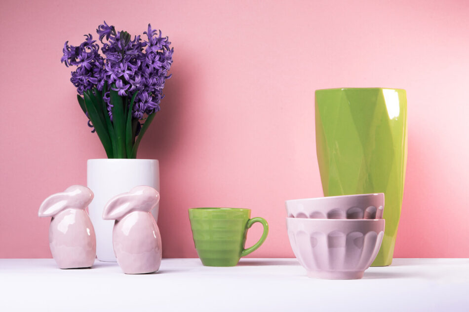 TENOS Figurka Królik jasny róż - zdjęcie 2