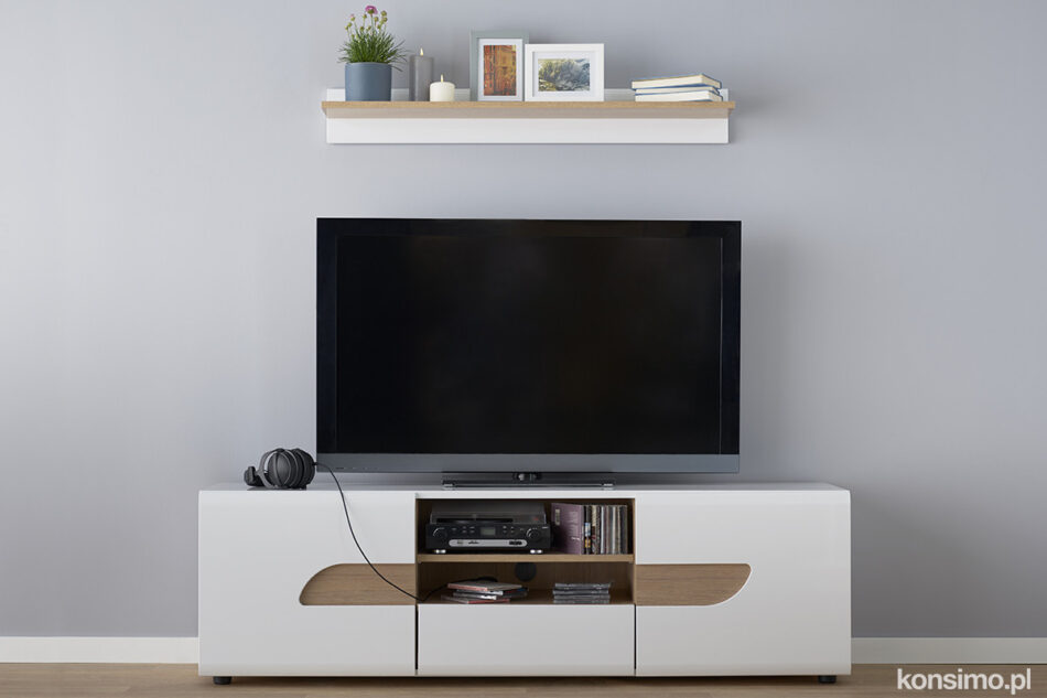 AVERO Półka wisząca dąb/szarobeżowy - zdjęcie 1