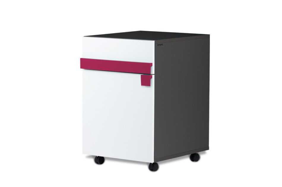 SHIBU Szafka kontenerek dla dziecka grafit/biały/różowy - zdjęcie 1