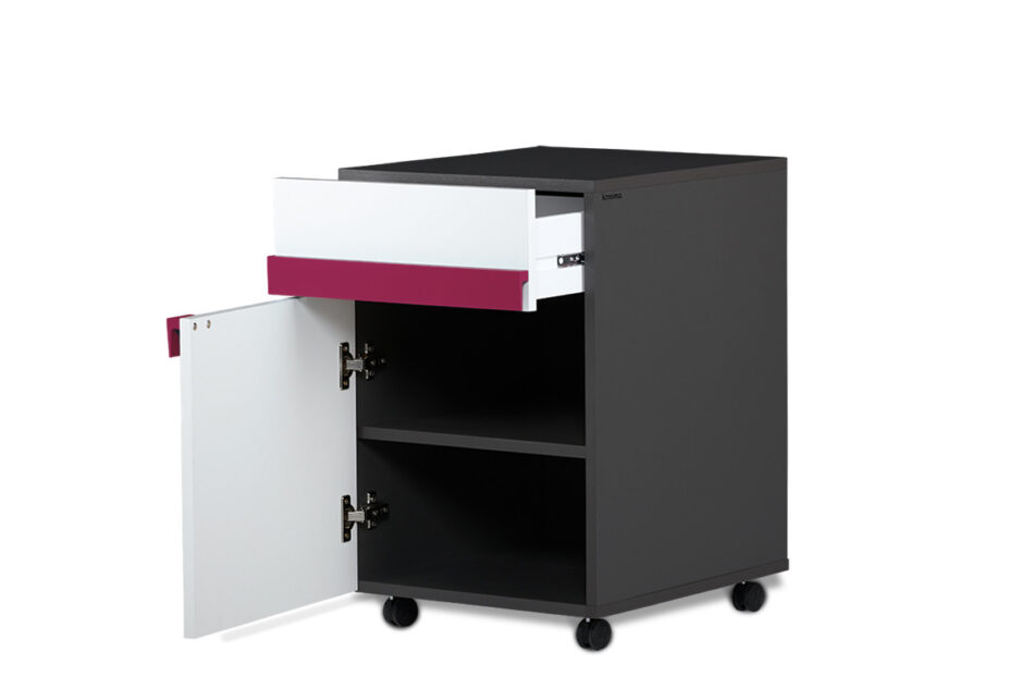 SHIBU Szafka kontenerek dla dziecka grafit/biały/różowy - zdjęcie 3