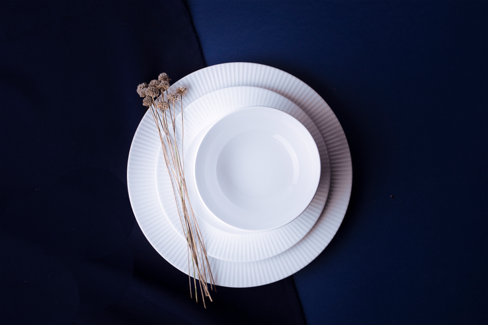 LARIS Zestaw obiadowy, 6 os. (18el) biały - zdjęcie 9