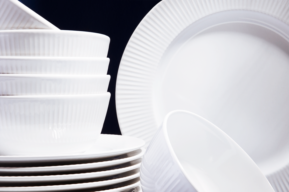 LARIS Zestaw obiadowy, 6 os. (18el) biały - zdjęcie 10