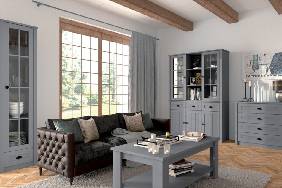 LEMAS Komoda szary - zdjęcie 2