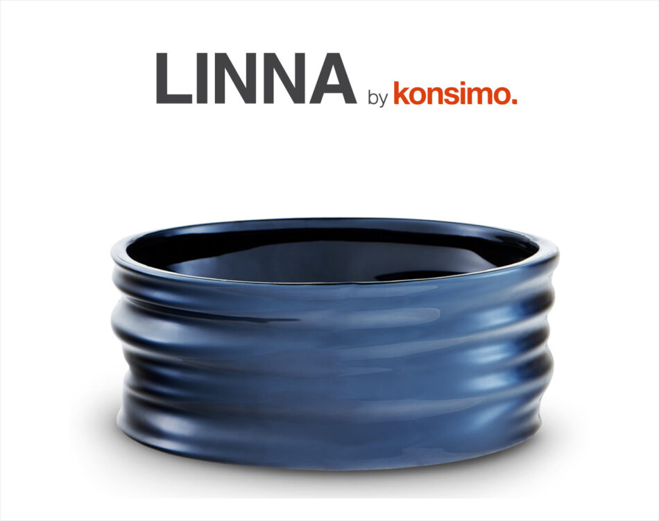 LINNA Misa dekoracyjna granatowy/połysk - zdjęcie 2