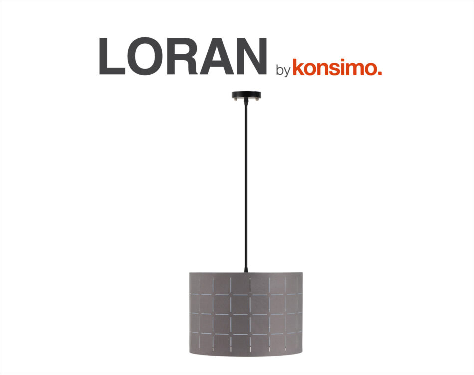 LORAN Lampa wisząca czarny matowy/szary - zdjęcie 3