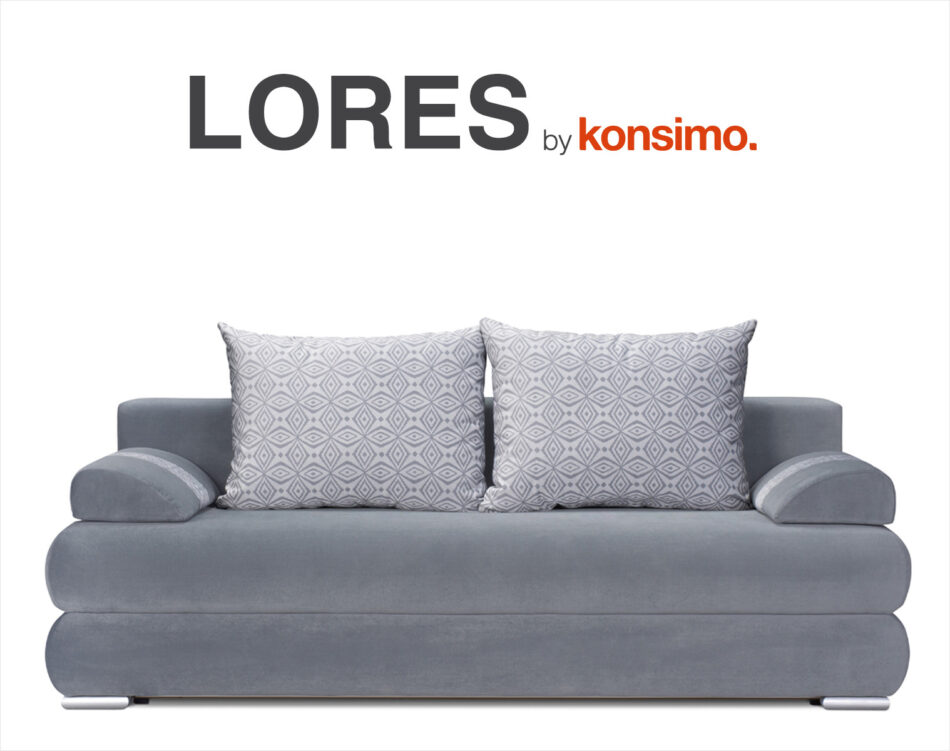 LORES Sofa 3 szary/jasny szary - zdjęcie 8