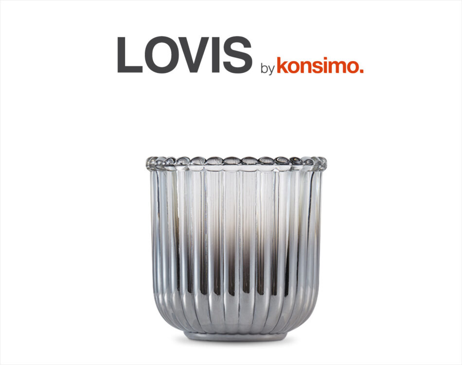 LOVIS Świecznik srebrny - zdjęcie 3