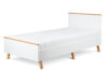 FRISK Łóżko pojedyncze skandynawskie 90x200 biały/dąb naturalny - zdjęcie 3