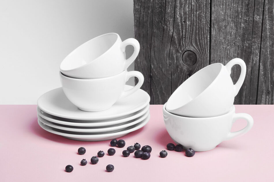 LUPIN Zestaw herbaciany, 4 os. (8 el) biały - zdjęcie 0