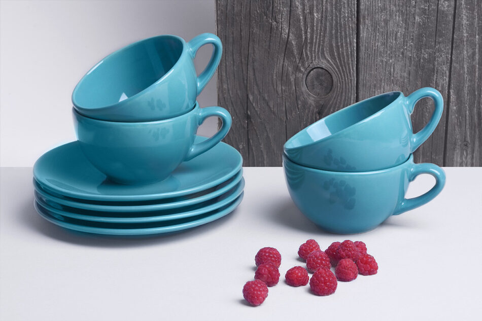 LUPIN Zestaw herbaciany, 4 os. (8 el) turkusowy - zdjęcie 0