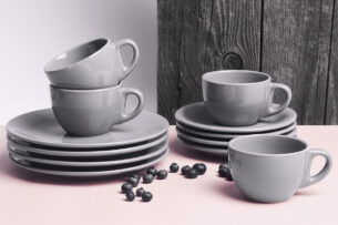 LUPIN, https://dev1-mda.konsimo.pl/kolekcja/lupin/ Zestaw kawowy, 4 os. (12 el.) szary - zdjęcie