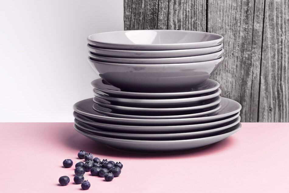 LUPIN Zestaw obiadowy, 4 os. (12el.) szary - zdjęcie 0
