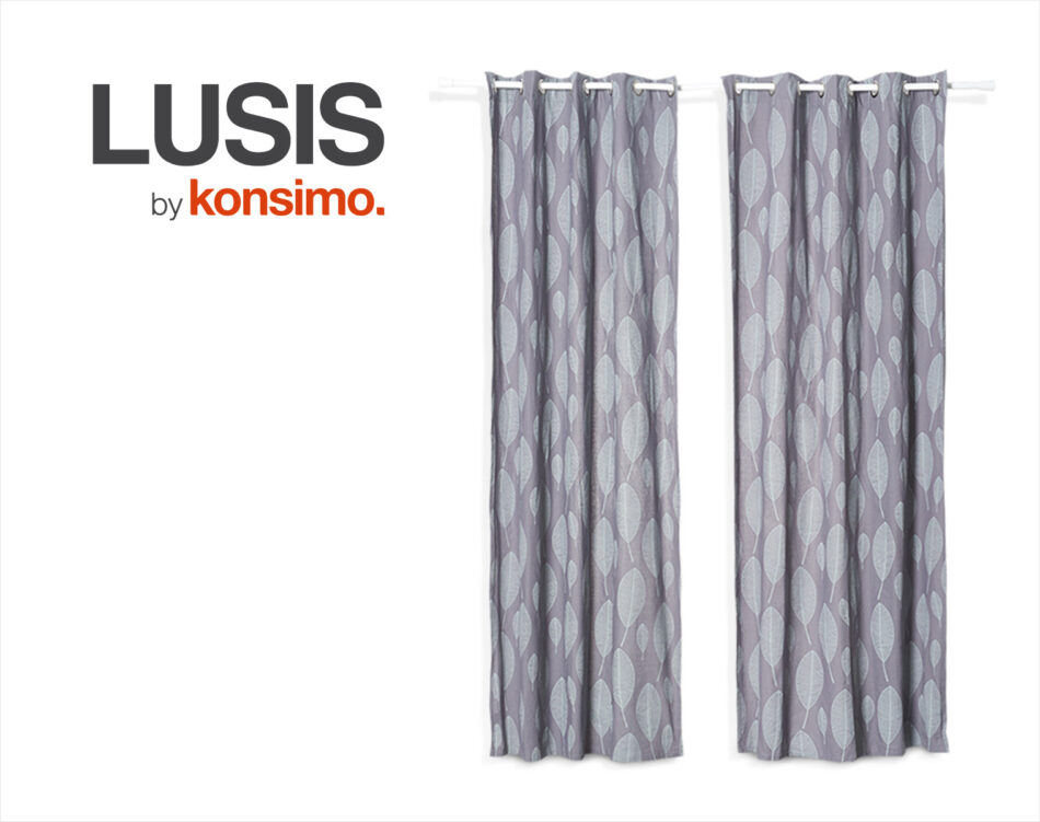 LUSIS Zasłona szary - zdjęcie 3