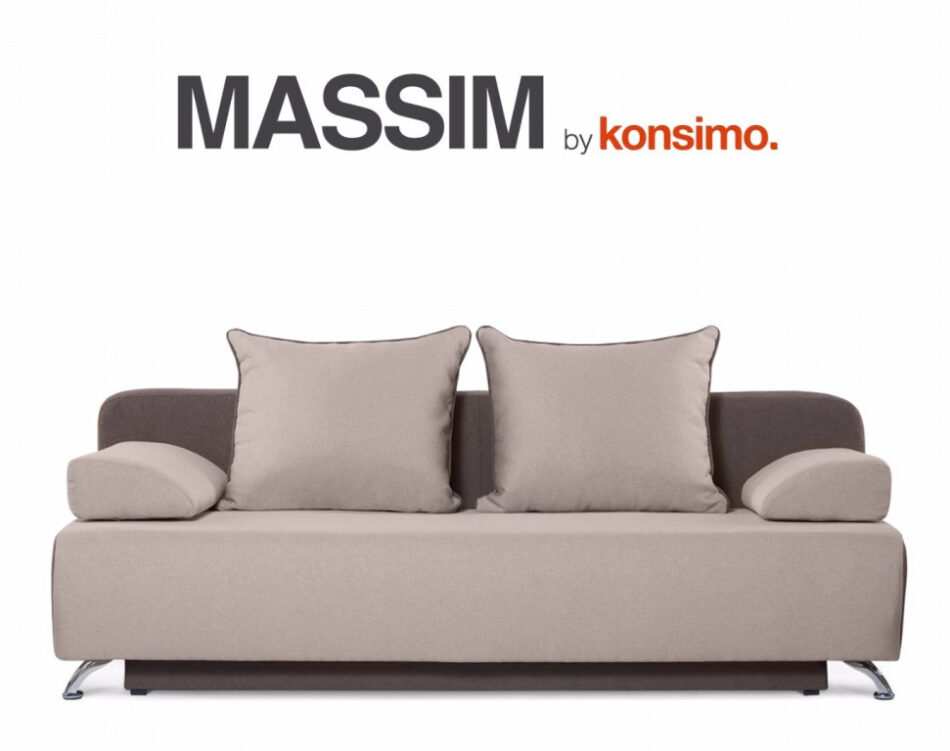 MASSIM Sofa 3 beżowy/brązowy - zdjęcie 8
