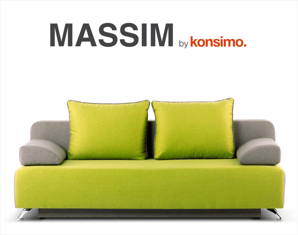 MASSIM Sofa 3 zielony/szary - zdjęcie 9