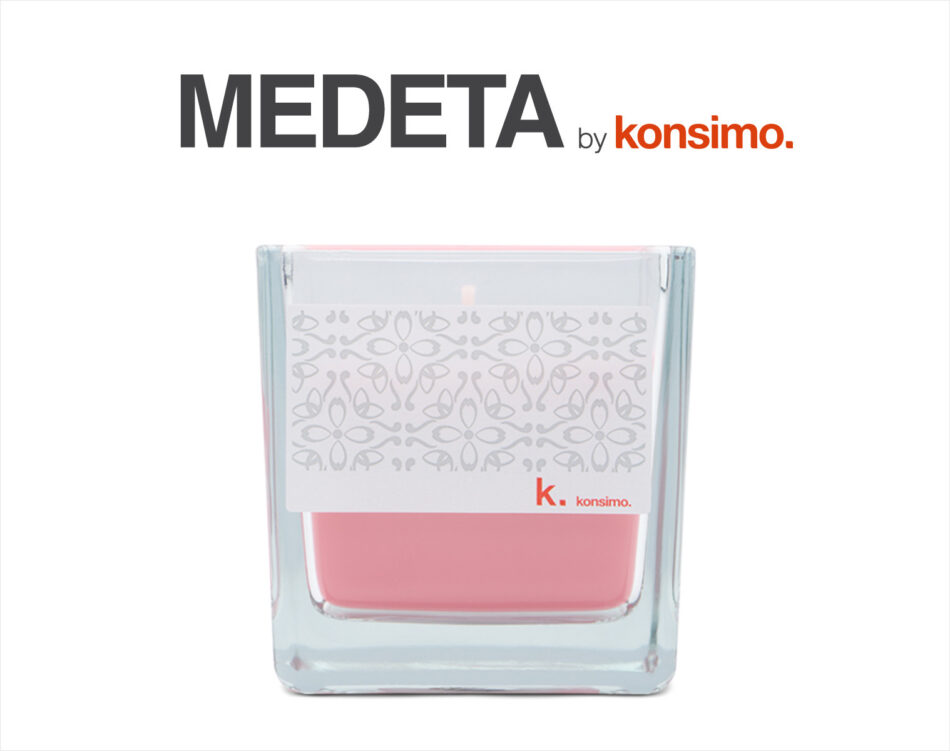 MEDETA Świeca zapachowa w szkle różowy - zdjęcie 4