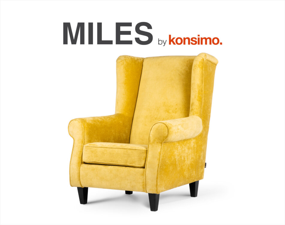 MILES Fotel żółty - zdjęcie 11