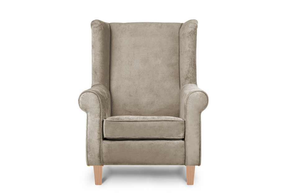 MILES Fotel beżowy/buk - zdjęcie 0