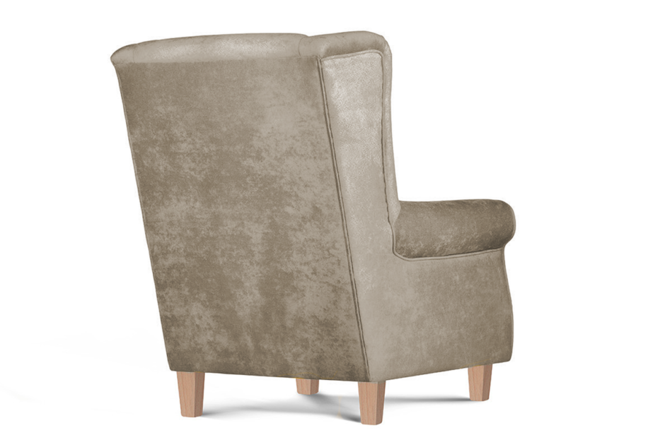 MILES Fotel beżowy/buk - zdjęcie 4