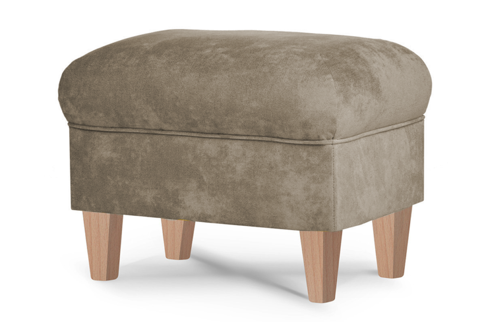 MILES Puf beżowy/buk - zdjęcie 1