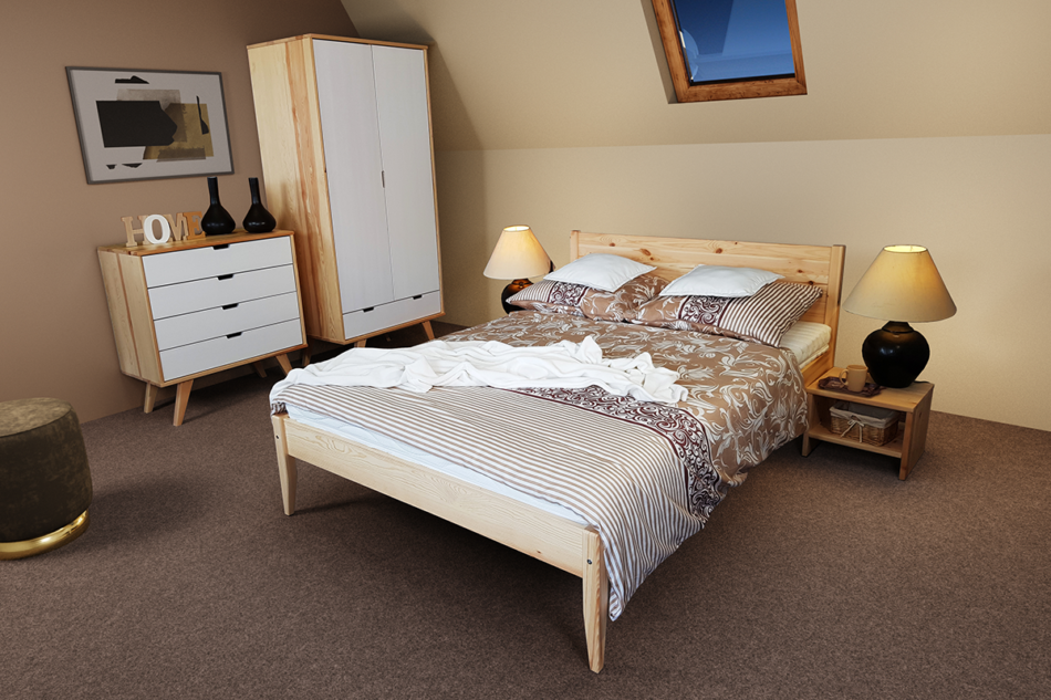 MONTI Biurko sosna naturalna/czarny - zdjęcie 3