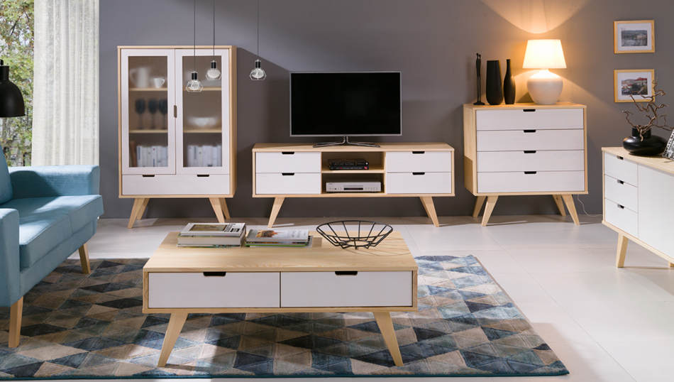 MONTI Stolik nocny dąb - zdjęcie 1