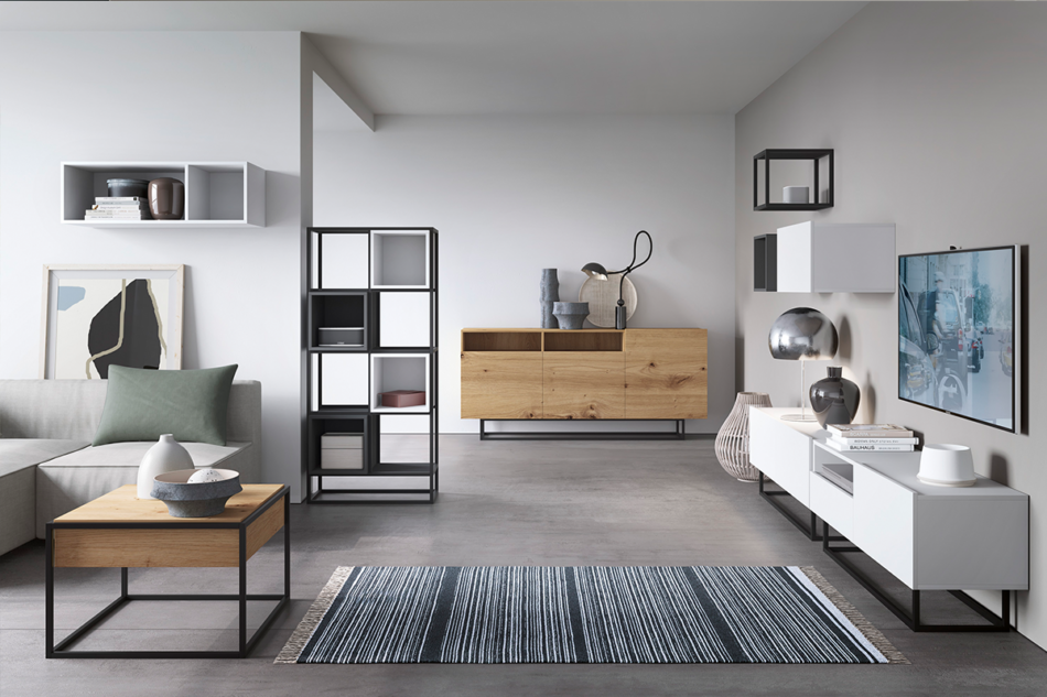 MORIO Szafka RTV grafitowy - zdjęcie 3