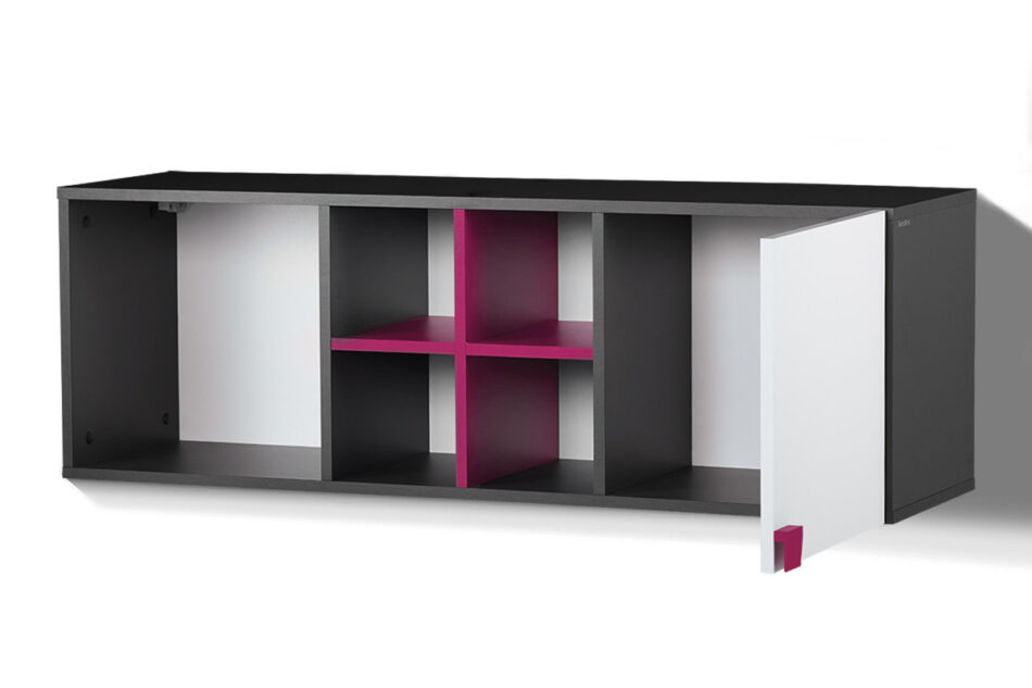 SHIBU Nadstawka na komodę dla dziecka grafit/biały/różowy - zdjęcie 2