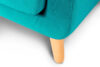 TAGIO Turkusowy skandynawski narożnik z pufą / otomaną prawy turkusowy - zdjęcie 8