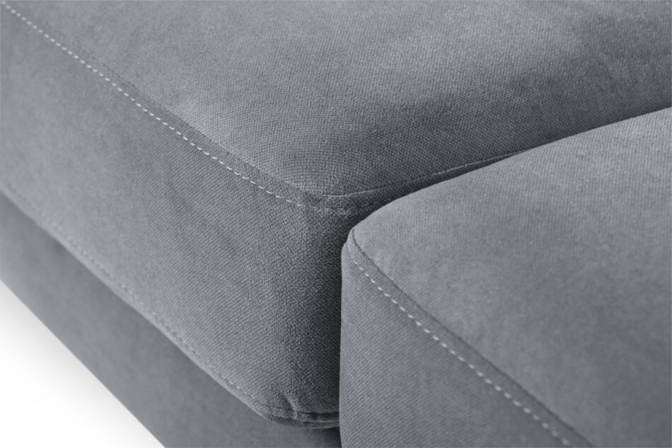 TAGIO Szary skandynawski narożnik z pufą / otomaną prawy szary - zdjęcie 4