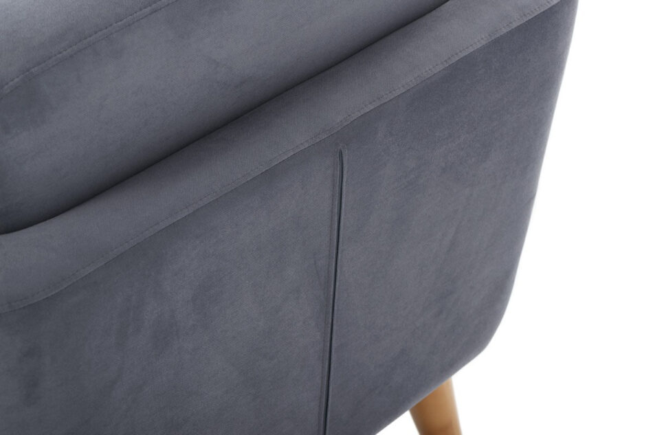 TAGIO Szary skandynawski narożnik z pufą / otomaną lewy szary - zdjęcie 3