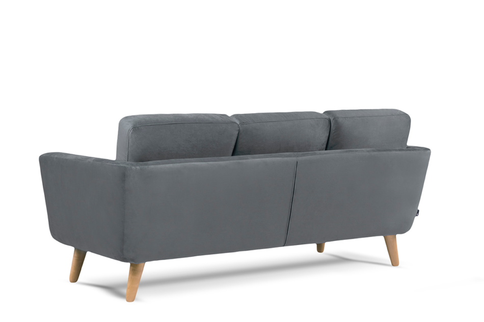 TAGIO Szary skandynawski narożnik z pufą / otomaną lewy szary - zdjęcie 2