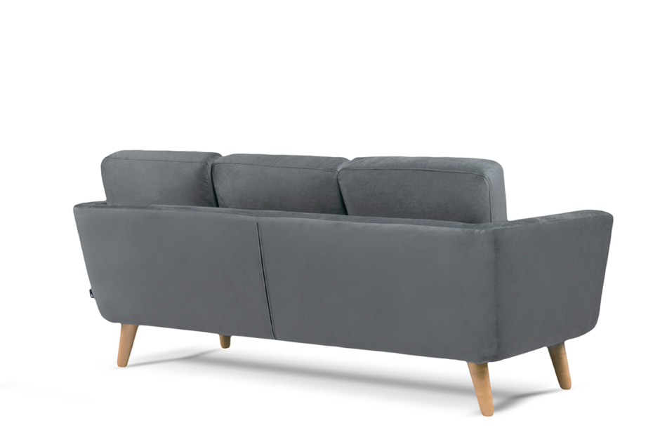 TAGIO Szary skandynawski narożnik z pufą / otomaną prawy szary - zdjęcie 2