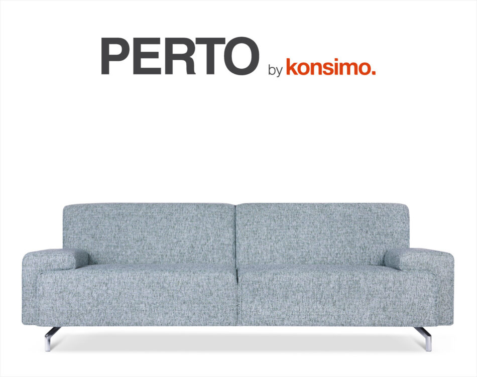 PERTO Sofa 3 zielony/niebieski/kremowy - zdjęcie 7