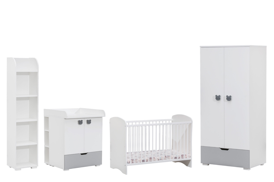 PINKO Zestaw mebli dziecięcych 4 el. biały/szary - zdjęcie 0