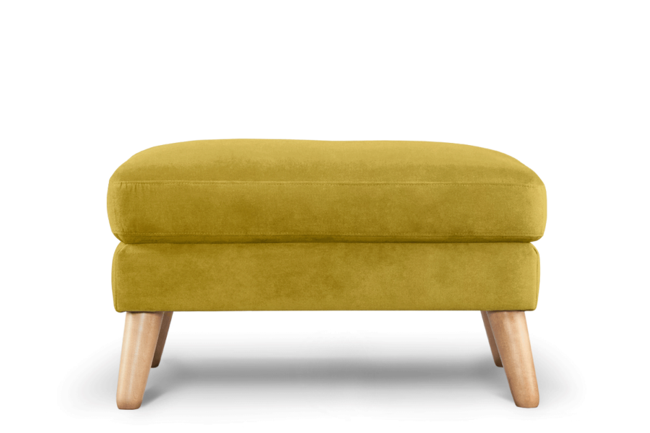 TAGIO Żółta pufa skandynawska żółty - zdjęcie 0