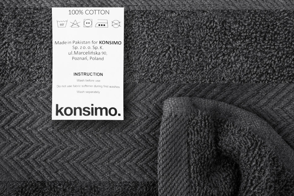 LENTE Ręcznik szary - zdjęcie 3