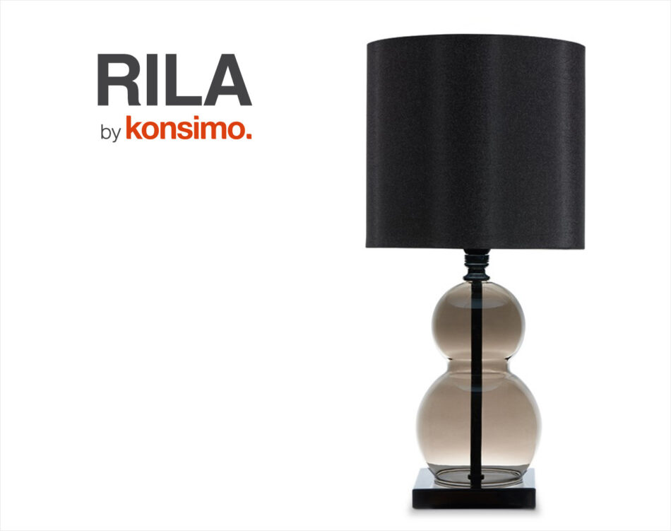 RILA Lampa stołowa srebrny/czarny - zdjęcie 7