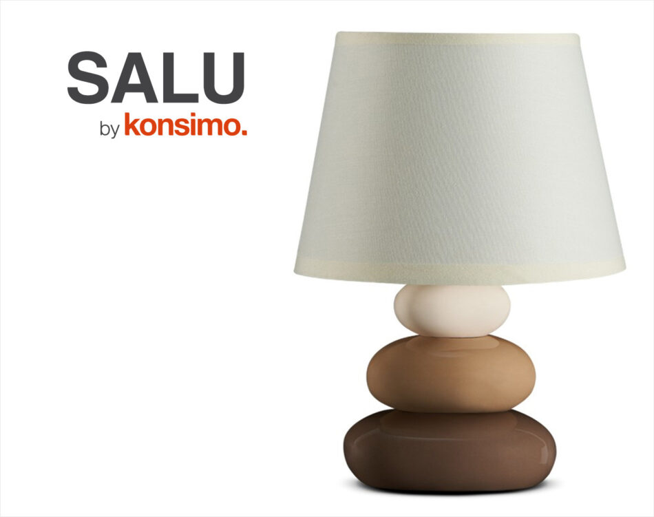 SALU Lampa stołowa beżowy - zdjęcie 5