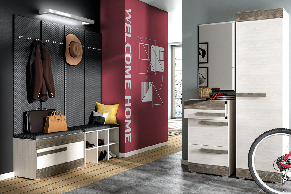 SARPA Szafka na buty biały/brązowy - zdjęcie 1