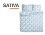 SATIVA Komplet pościeli niebieski/biały - zdjęcie 7