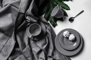 SCILLA, https://dev1-mda.konsimo.pl/kolekcja/scilla/ Zestaw kawowy, 4 os. (12 el) szary - zdjęcie