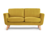 TAGIO Żółty skandynawska sofa 2 osobowa żółty - zdjęcie 1