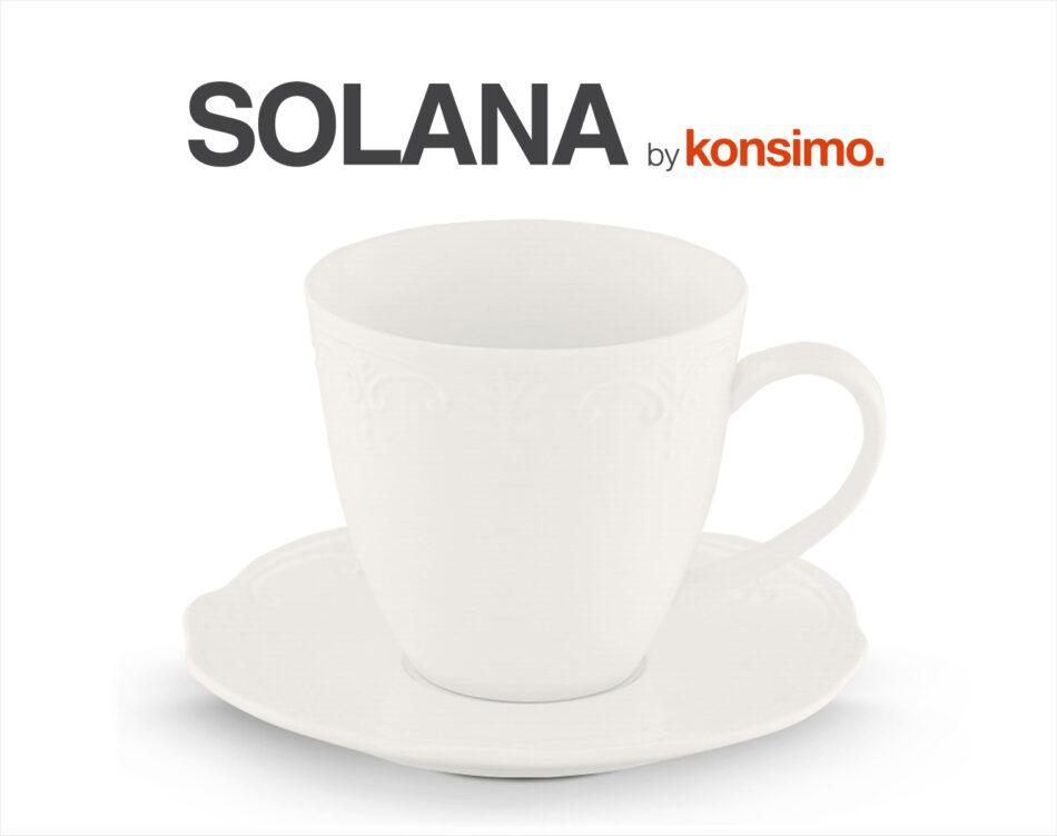 SOLANA Filiżanka ze spodkiem kremowy - zdjęcie 6