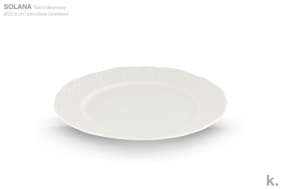 SOLANA Zestaw herbaciany, 6 os. (12 el.) kremowy - zdjęcie 4