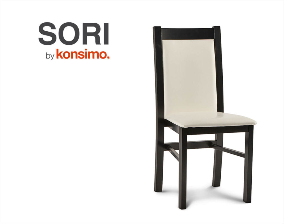 SORI Krzesło czarny/biały - zdjęcie 3