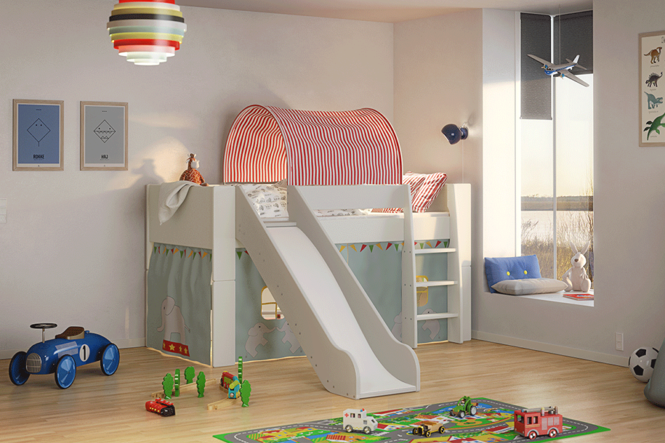 STEENS FOR KIDS Łóżko piętrowe sosna bielona/sosna szara - zdjęcie 9