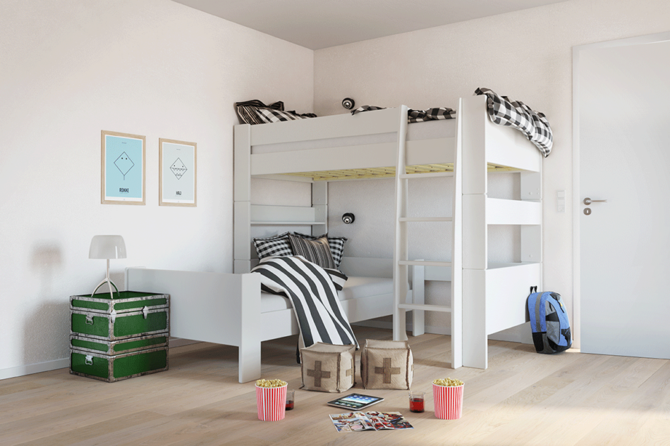 STEENS FOR KIDS Łóżko piętrowe sosna bielona - zdjęcie 6